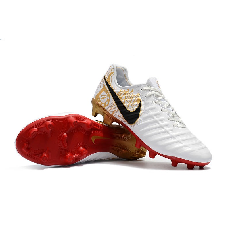 Nike Tiempo Legend VII FG Bílý Zlato Červené